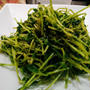 球根って秋なんだ～～  豆苗の沙茶醤ピリ辛炒め