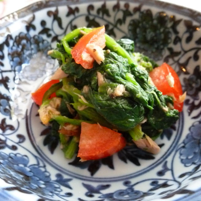 ほうれん草とトマトのツナドレッシング和え By ぞんちゃんさん レシピブログ 料理ブログのレシピ満載