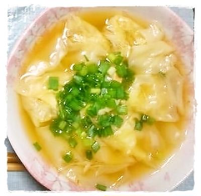 蟹と長芋のワンタン中華スープ