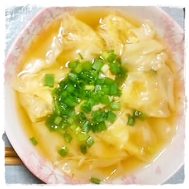 蟹と長芋のワンタン中華スープ