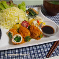 揚げない☆鶏胸肉でヘルシーな菜の花チーズロールカツ by strawberry-macaronさん