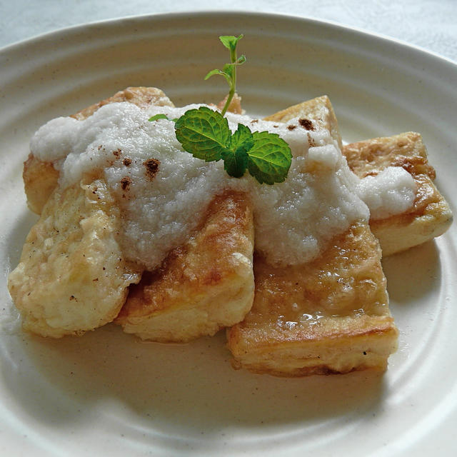 はちみつシナモン＊とろろかけ豆腐