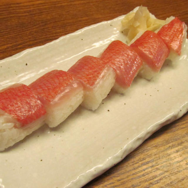 旨魚料理 キンメの棒寿司 By まるかつさん レシピブログ 料理ブログのレシピ満載