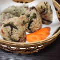 蕨と高野豆腐の炊き合わせ＆蕨の玄米おにぎり♪