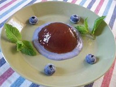 紅茶のゼリー☆ブルーベリーソース添え♪