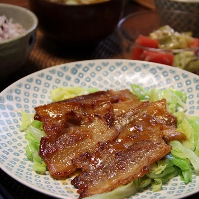 豚ばらのオイスター照り焼き。漬け置き と 母の日プレゼント。