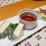 ■メニュー■鱈と帆立の野菜あん、薩摩芋ごはん、ポテサラ、生春巻き＊１０月４日