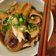 生姜たっぷり☆やわらか茄子と豚肉の煮物