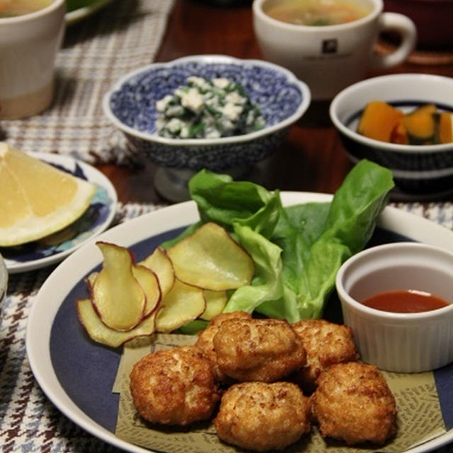 お豆腐たっぷりチキンナゲット。