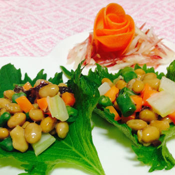 納豆とセロリのカラフル春レシピ