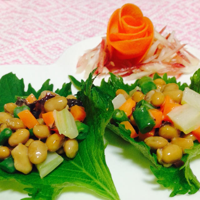 納豆とセロリのカラフル春レシピ