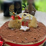 真夏なのに公民館用クリスマスケーキ試作・チョイス台で手軽にティラミス風レアーチーズケーキ