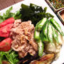 暑い日の簡単料理：2種類のタレで食べる野菜たっぷり豚しゃぶ