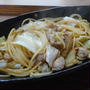 キャベツと鶏肉のパスタ