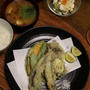 お魚と季節の野菜の天ぷら。
