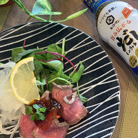 モニター「だししょうゆ」で簡単味つけ、魚焼きグリルで「牛肉のたたき」