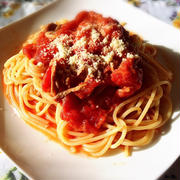 トマトとツナのクリームパスタ🍝