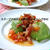スクープアボカドの野菜ドレッシングかけ