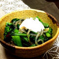 我家のおつまみ　紅菜苔（こうさいたい）としらたきのピリ辛炒め by kinokoさん