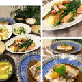 夕食は旬の食材で・・太刀魚の煮つけや菜の花・新ジャガイモの炒め物!!
