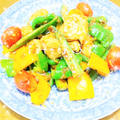 夏野菜と鶏肉のカレー炒め(&キュウリの胡麻和え)