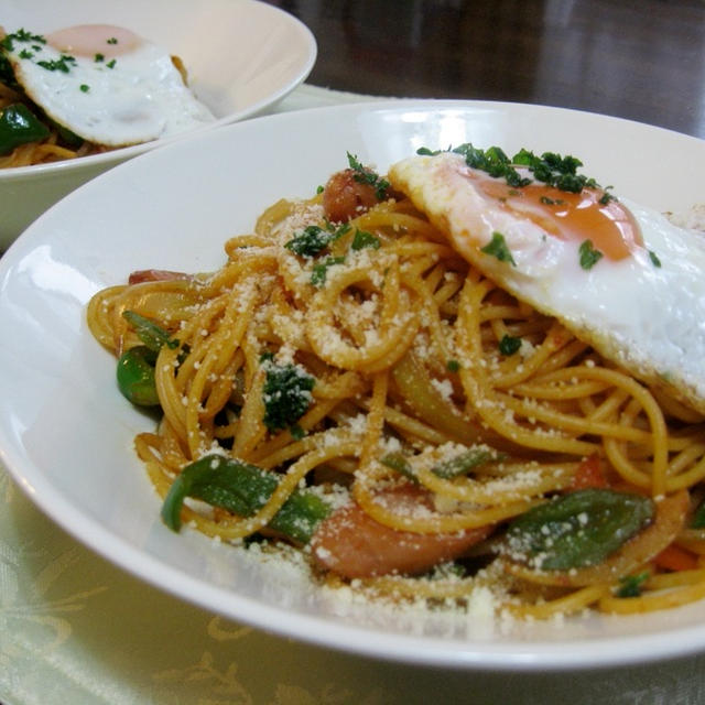 高校生男子ランチ（ナポリタンスパゲティ）