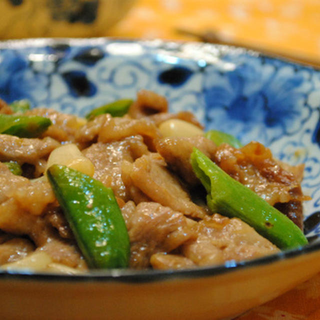 豚肉と ラッキョウのソテー 〜梅肉風味〜