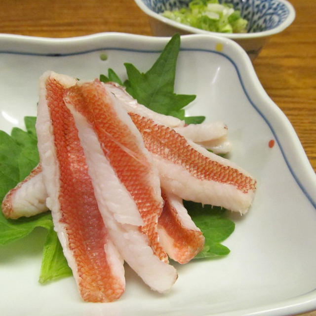 【旨魚料理】アカボラ（ヒメコダイ）の湯引きおろしポン酢