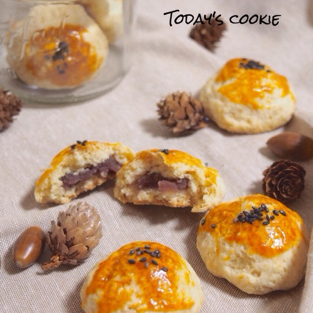 ホットケーキミックスで簡単 混ぜて包むだけ あんこクッキー By おにゃさん レシピブログ 料理ブログのレシピ満載