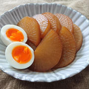 節約料理♪レンジで時短大根の煮物ゆで卵添え（ダイエット）