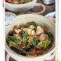 鮭と冬野菜の土手鍋風 塩麹味噌煮