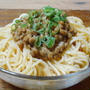 明太子と納豆の冷製パスタ