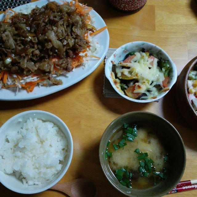 サラダ感覚な、豚のしょうが焼き