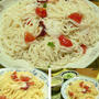 ライスパスタで＊タコとトマトの冷製パスタ＊、と、個人懇談の話