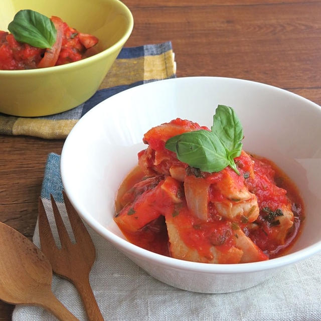 おうちで簡単イタリアン 鶏もも肉のバジルトマト煮込み By Kaana57さん レシピブログ 料理ブログのレシピ満載