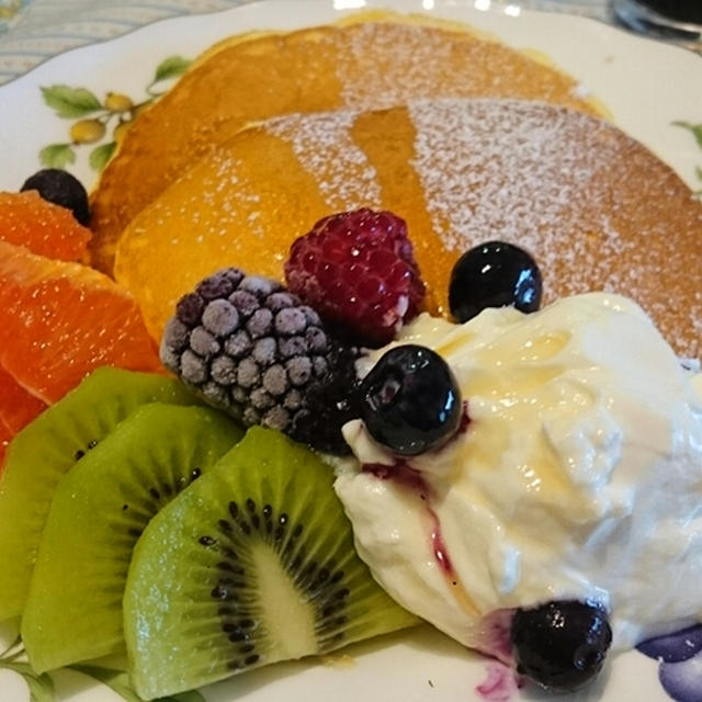 ケーキのようなホットケーキミックスで～カフェランチ気分♪