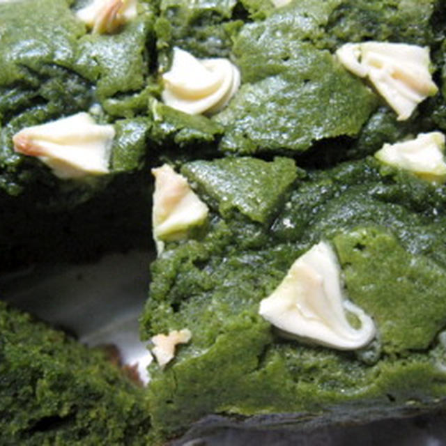 Matcha Green Tea Brownies = Japanies ホワイトチョコと抹茶のブラウニー