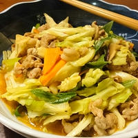 豚肉とキャベツのピリ辛オイスー炒め♪