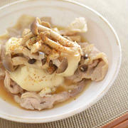 レンジでチンだけ!きのこ肉豆腐