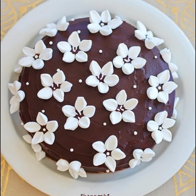 マシュマロ チョコレートフラワーケーキ By Hannoahさん レシピブログ 料理ブログのレシピ満載