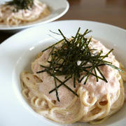 ボウルで簡単！たらこクリームパスタ♪