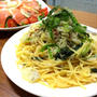 がんばれまちこちゃんとしらすとキャベツと大葉のパスタ