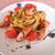 海苔の佃煮と粒マスタードの豆乳パスタ