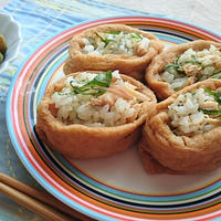 鶏チャーシュー入りいなりずし、作ってみました♪