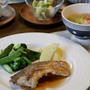 白身魚のムニエル、ぽん酢バター。晩ごはん。