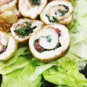 お弁当に♬ささみの梅しそクルクル巻き焼き