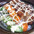 とんかつとプチトマトとオクラのソースマヨネーズたっぷり丼
