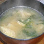 水菜と油揚げのみそ汁
