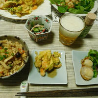 新米で炊き込みご飯♪