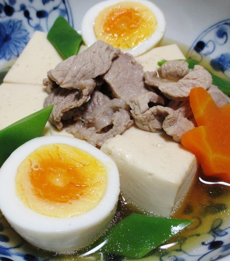 豚こま豆腐とゆで卵のさっと煮＜簡単、時短＞